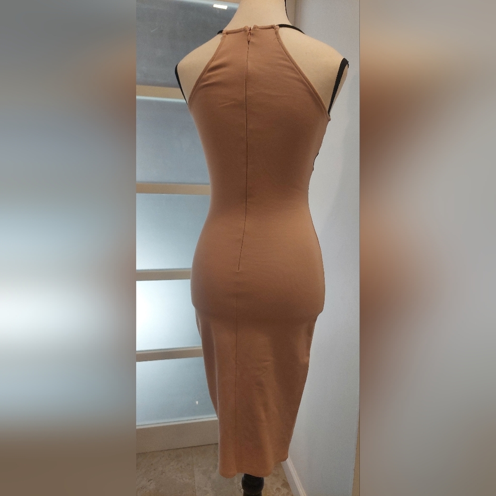 A'gaci Strapless Black and Cream Dress - Picture 4 of 5